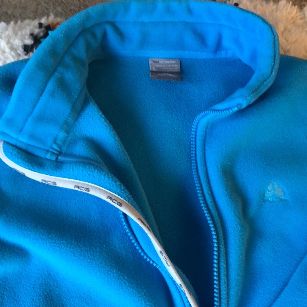 Nike Jacket ACG Fleece Zip Up Blue LG EUC COND - Picture 4 of 6